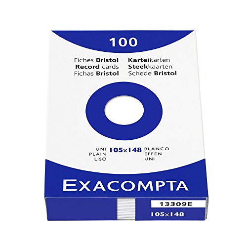 Karteikarten A6 blanko weiß 205g 100 St Karteikarten A6 blanko weiß 205g 100 St von Exacompta