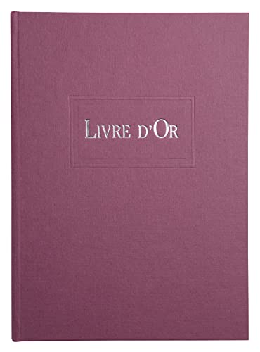 Exacompta Le Dauphin 20143D Gästebuch Außenseite und Rücken aus Leinen 21 x 17 Silberne Titelbuchstaben 96 weiße Seiten 1 Stück Farbe Bordeaux von Exacompta