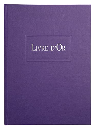 Exacompta Le Dauphin 20153D Gästebuch Außenseite und Rücken aus Leinen 21 x 17 Silberne Titelbuchstaben 96 weiße Seiten 1 Stück Farbe Violett von Exacompta