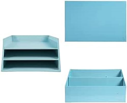 Set aus: Exacompta Aquarel Briefablage, Schreibunterlage & Sortierbox Pastellfarbe Blau von Exacompta