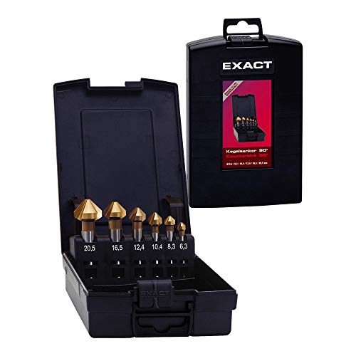Exact 05567 Kegelsenker Set, Ø 6,3-20,5mm, 90° HSS, TIN-Beschichtung, DIN 335C Exact 05567 Kegelsenker Set, Ø 6,3-20,5mm, 90° HSS, TIN-Beschichtung, DIN 335C von Exact
