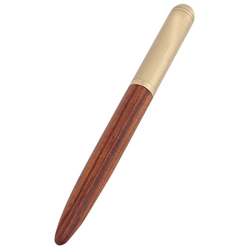 Exblue Penne stilografiche Füllfederhalter aus Holz, 0,7 mm hoher Füllfederhalter aus Holz mit Tintennachfüllkonverter für Schreibwaren(Rosenholz) von Exblue