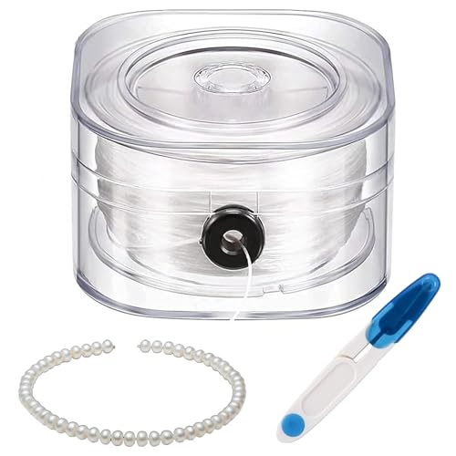 0.6mm Gummiband für Armbänder 120 Meter, Con U-förmiger Scheren-Kreuzstich, Transparent Elastisches Band für Armbänder, für Armbänder Perlenfadenarmbänder Schmuckherstellung Halskette DIY Basteln 0.6mm Gummiband für Armbänder 120 Meter, Con U-förmiger Scheren-Kreuzstich, Transparent Elastisches Band für Armbänder, für Armbänder Perlenfadenarmbänder Schmuckherstellung Halskette DIY Basteln von Exbrith