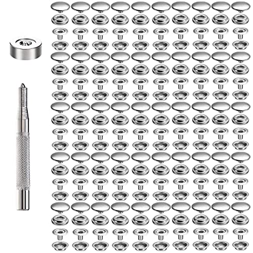 Exbrith 200 Stück Druckknöpfe Metall 15mm, Kupfer Druckknöpfe, 15mm Druckknopf-Set, Mit 2 Stück Einstellwerkzeug, für Taschen, Jeans, Kleidung, Stoff, Lederhandwerk Exbrith 200 Stück Druckknöpfe Metall 15mm, Kupfer Druckknöpfe, 15mm Druckknopf-Set, Mit 2 Stück Einstellwerkzeug, für Taschen, Jeans, Kleidung, Stoff, Lederhandwerk von Exbrith