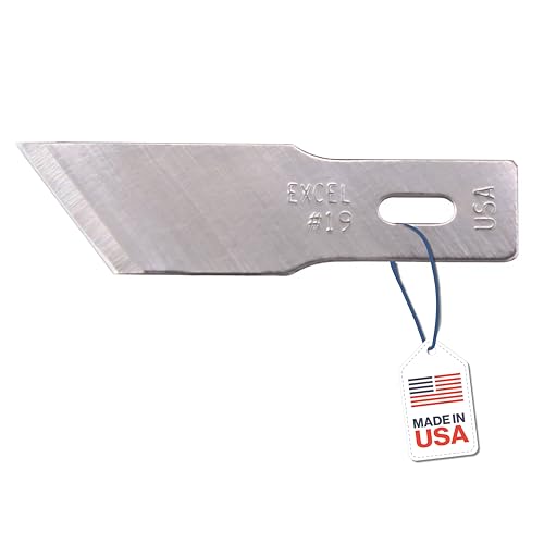 Excel Blades #19 Abgewinkelte Holzmeißelklingen – 5 Stück 2,5 cm Karbonstahl Bastelmesser Ersatzklingen – ideal zum Schneiden, Meißeln und Präzisionsschnitzen Excel Blades #19 Abgewinkelte Holzmeißelklingen – 5 Stück 2,5 cm Karbonstahl Bastelmesser Ersatzklingen – ideal zum Schneiden, Meißeln und Präzisionsschnitzen von Excel Blades