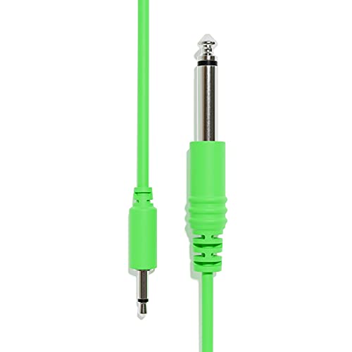 ExcelValley - 1-Pack - Mono Patchkabel - TS 3,5mm 1/8" zu 6,35mm 1/4" [Grün | 90 cm - 35,43"] von ExcelValley