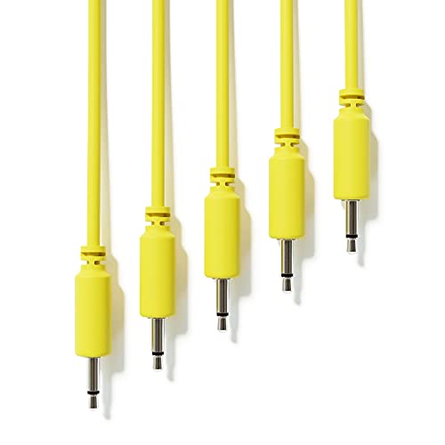 ExcelValley - 5-Pack - Mono Modular Patchkabel - TS 3,5mm 1/8" Eurorack Synthesizer [Gelb | 15 cm - 5,91"] von ExcelValley