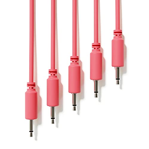 ExcelValley - 5-Pack - Mono Modular Patchkabel - TS 3,5mm 1/8" Eurorack Synthesizer [Pfirsich | 60 cm - 23,62"] von ExcelValley