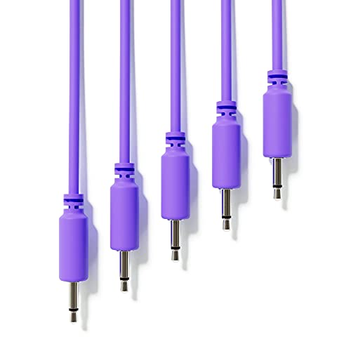 ExcelValley - 5-Pack - Mono Modular Patchkabel - TS 3,5mm 1/8" Eurorack Synthesizer [Purpur | 120 cm - 47,24"] von ExcelValley