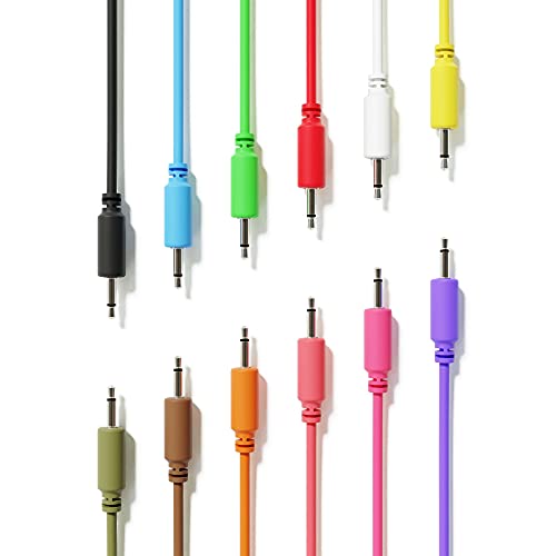 ExcelValley - Mono Modular Patchkabel TS 3,5mm 1/8 Zoll Eurorack Synthesizer [12-Pack | 45 cm - 17,72"] von ExcelValley