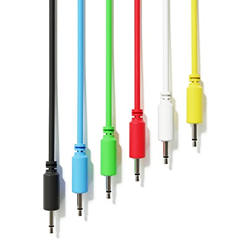 ExcelValley - Mono Modular Patchkabel TS 3,5mm 1/8 Zoll Eurorack Synthesizer [6A-Pack | 20 cm - 7,87"] von ExcelValley