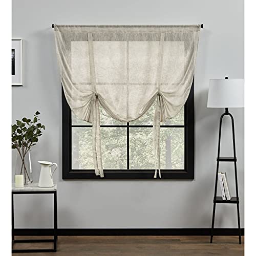 Exclusive Home Belgian Tie Up Shade Durchsichtiger Lampenschirm mit Tasche zum Raffen, Polyester, Taupe, 137W x 160H cm Exclusive Home Belgian Tie Up Shade Durchsichtiger Lampenschirm mit Tasche zum Raffen, Polyester, Taupe, 137W x 160H cm von Exclusive Home
