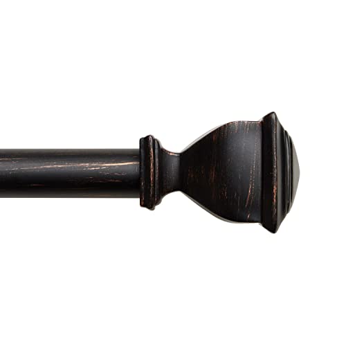 Exclusive Home Curtains Napoleon Gardinenstange und passende Endstücke, 2,5 cm, ölgeriebene Bronze, 91,4 cm – 182,9 cm von Exclusive Home