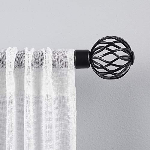 Exclusive Home Ogee Vorhang Rod und Kreuzblume Set, Eisen, matt schwarz, 1 x 3 x 36 cm von Exclusive Home