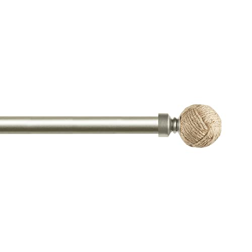 Exclusive Home Seil Knoten Vorhang Rod und Kreuzblume Set, Eisen, matt Silber, 1 x 3 x 36 cm von Exclusive Home