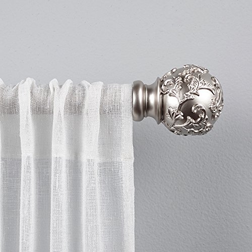 Exclusive Home Vine Vorhang Rod und Kreuzblume Set, Eisen, matt Silber, 1 x 3 x 36 cm von Exclusive Home
