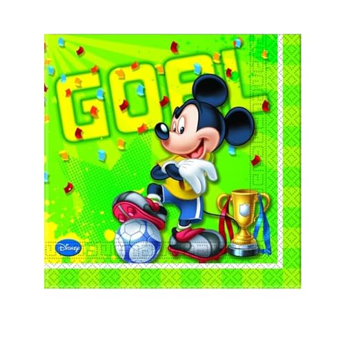 Servietten Mickey Goal Disney, 20 Stück von Exclusive Trade