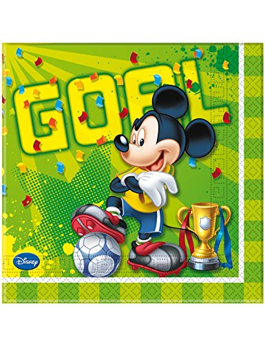 Servietten Mickey Goal Disney, 20 Stück von Exclusive Trade