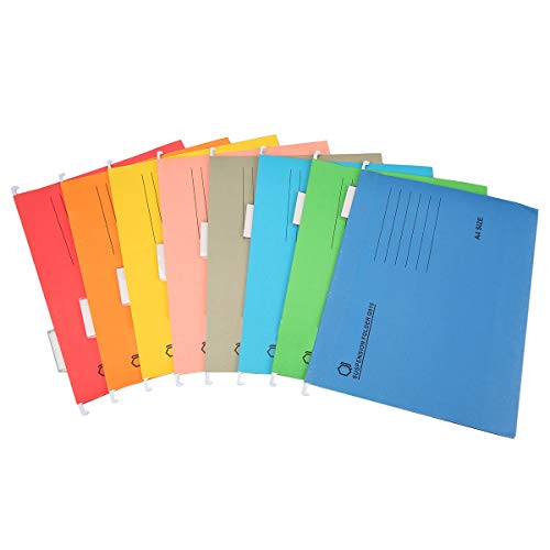 Hängemappen, Hänge-Organizer, A4, Aufbewahrungs-Halter für Büro-Aktenordner, 8 Stück (8 Farben) von ExeQianming
