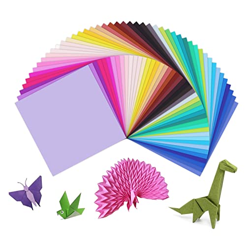 Quadratisches Origami Papier, 100 Blatt 15*15cm Farbige Origami Papier, Origami Paper für DIY Kunst, Bastelprojekte (50 Farben) von ExeQianming