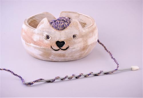 Eximious India Yb03 Garnschale Aus Holz, Katzen-Entwurf Halter für Stricken, Häkeln, Garnwickler, Strickzubehör und Zubehör Whitedesign 7 Eximious India Yb03 Garnschale Aus Holz, Katzen-Entwurf Halter für Stricken, Häkeln, Garnwickler, Strickzubehör und Zubehör Whitedesign 7 von Eximious India