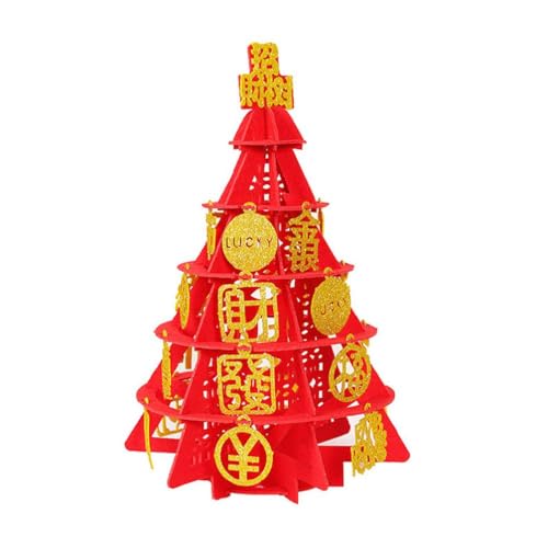 3D Puzzle Non-Woven Lucky Tree Chinesisches Neujahr DIY Desktop Cash Kuh Dekoration Glücksbaum Für Dekoration von Exingk