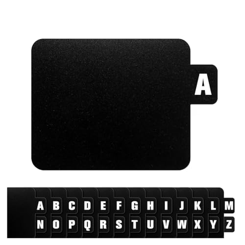 Exogio 26 Stück Schallplatten-Trennblätter, Bücherregal Trennblätter, DVD-Alphabet-Organizer, Alphabet-Trennwände, Schallplatten-Organizer mit Alphabet, Karteikarte für Schallplatten, Alben, Datei Exogio 26 Stück Schallplatten-Trennblätter, Bücherregal Trennblätter, DVD-Alphabet-Organizer, Alphabet-Trennwände, Schallplatten-Organizer mit Alphabet, Karteikarte für Schallplatten, Alben, Datei von Exogio