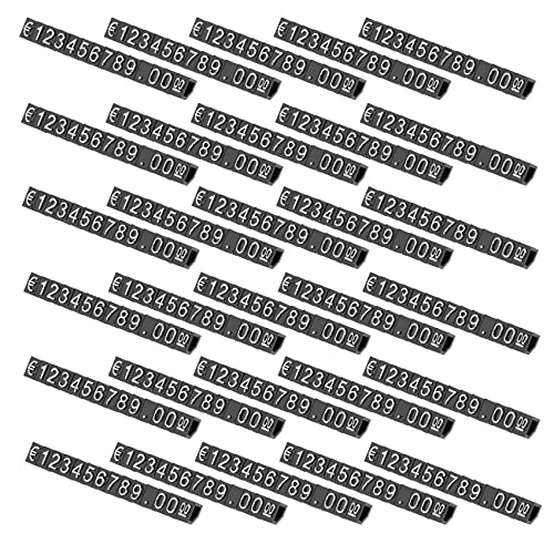 Exogio 30 Sätze Kunststoff Würfel Preis Anzeige Etikett Einstellbare Nummer Stand Rahmen Etikett Geschäft Verkaufspreis-Blöcke für Schmuck Uhr Ring Preisauszeichnung von Exogio