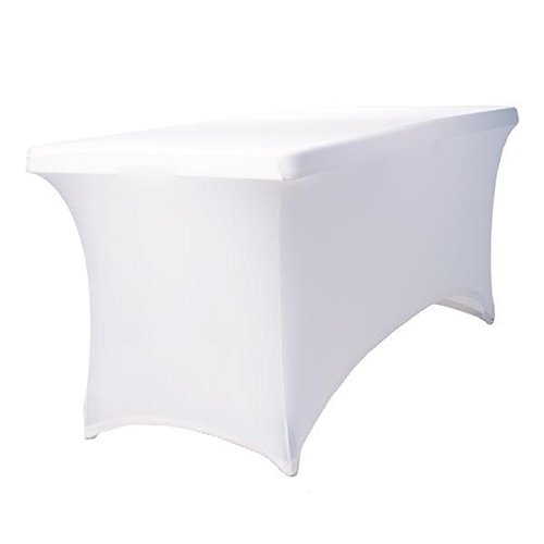 Expand Tischhusse, Tischcover Weiß - Tisch Husse, Cover als Tischdecke - 110cm bis 130cm - Geschlossen - Stretch von Expand