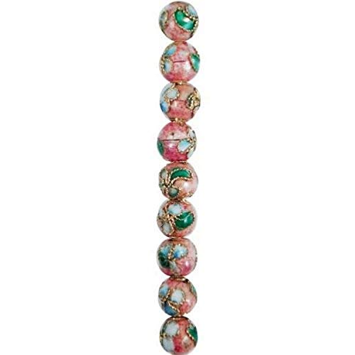 Expo Cloisonne Perlen, 30 Stück Pink Multi Metall Rund Expo Cloisonne Perlen, 30 Stück Pink Multi Metall Rund von Expo
