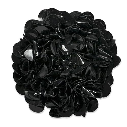Expo International Brosche mit gedrehten Blumen, Schwarz Expo International Brosche mit gedrehten Blumen, Schwarz von Expo International