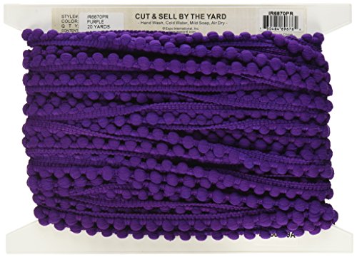 Expo PEA Pod Baby Pom Fransen 3/8 x 20Yd violett, Acryl, Mehrfarbig von Expo