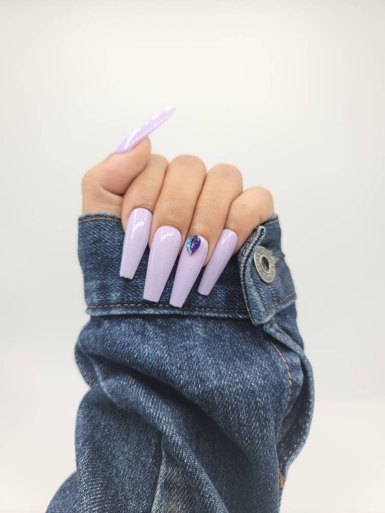 Lavendel Lila Prinzessinnennägel/ Nägel/Drücken Lavendel Lila Prinzessinnennägel/ Nägel/Drücken von ExpressnailsDesigns