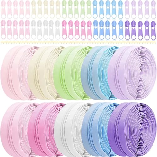 Exquilnova 10 Farben 30m Nylon Reißverschluss Endlos, Endlosreißverschluss mit Schieber und Zipper, DIY Reissverschluss Teilbar Reißverschluss Reparaturset Bunt für Nähen, Basteln und Tasche (Macaron) Exquilnova 10 Farben 30m Nylon Reißverschluss Endlos, Endlosreißverschluss mit Schieber und Zipper, DIY Reissverschluss Teilbar Reißverschluss Reparaturset Bunt für Nähen, Basteln und Tasche (Macaron) von Exquilnova