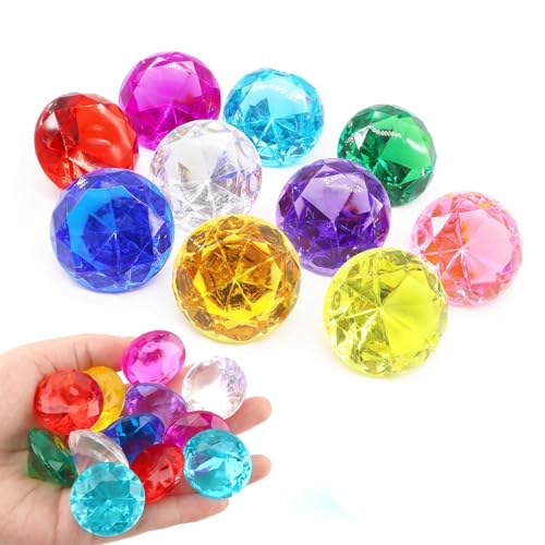 20 Stück Edelsteine Diamanten für Kinder, Acryl Diamanten Deko Bunt,30mm Diamanten Kinder, Groß Spiel Diamanten für Aquarium Dekoration, Strand Schatzsuche, Hochzeiten, Vasen, Kunsthandwerke Deko 20 Stück Edelsteine Diamanten für Kinder, Acryl Diamanten Deko Bunt,30mm Diamanten Kinder, Groß Spiel Diamanten für Aquarium Dekoration, Strand Schatzsuche, Hochzeiten, Vasen, Kunsthandwerke Deko von Exsbtay