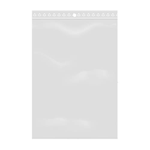 1000 Stück Zip-Beutel transparent Lebensmittelecht Kunststoff (12 x 18 cm) von Extiff