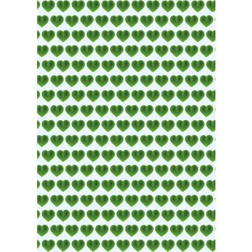 Geschenkpapier - 1 Bogen grüne WiesenHerzen von ExtraDesign