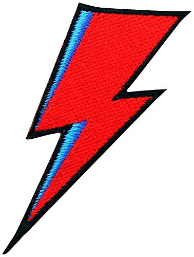 Aufnäher Bowie Lightning Bolt 3 x 8,5 cm von Extreme Largeness
