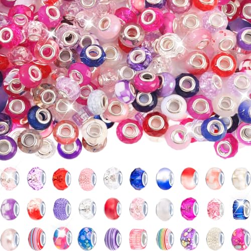 Exway Europäische Abstandshalter mit großem Loch, Feenstäbe, Gartenperlen für Stäbe, Dekoration, Lampwork, Murano-Perlen, Kristallperlen für DIY-Charm-Armbänder, Halsketten, Schmuckherstellung, 150 Exway Europäische Abstandshalter mit großem Loch, Feenstäbe, Gartenperlen für Stäbe, Dekoration, Lampwork, Murano-Perlen, Kristallperlen für DIY-Charm-Armbänder, Halsketten, Schmuckherstellung, 150 von Exway