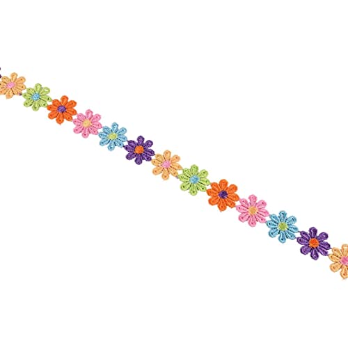 Daisy Flower Spitzenverkleidung Ribbon 15 Meter Regenbogen Bunt nähte Handwerk Spitze bestickte Applikation Vintage -Kantenzustände Stoff für DIY -Nähen Daisy Flower Spitzenverkleidung Ribbon 15 Meter Regenbogen Bunt nähte Handwerk Spitze bestickte Applikation Vintage -Kantenzustände Stoff für DIY -Nähen von Eyccier