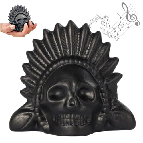 Eyccier 1pc Aztec Death Pfeife am lautesten mit dem Schädel erschreckenden menschlichen klingenden Alten Todespfeifen, sammelbares traditionelles Geschenk für Halloween- und Themenereignisse von Eyccier