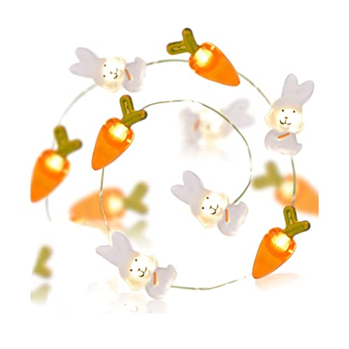 Eyccier 20 LED Osterfee Lichter batteriebetriebene Feenleuchten Osterhasen Karotten für Dekoration... Eyccier 20 LED Osterfee Lichter batteriebetriebene Feenleuchten Osterhasen Karotten für Dekoration... von Eyccier
