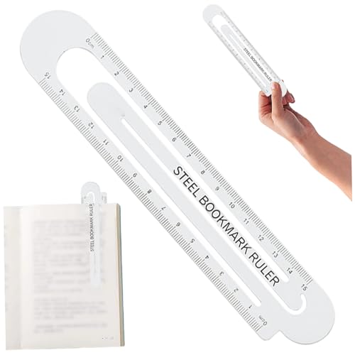 Eyccier Gerade Kanallineer, 2-in-1-Metall-Lesezeichen und 15 cm gerader Lineal, Paperclip-Form, das leicht zu lesen ist, weiß. Eyccier Gerade Kanallineer, 2-in-1-Metall-Lesezeichen und 15 cm gerader Lineal, Paperclip-Form, das leicht zu lesen ist, weiß. von Eyccier