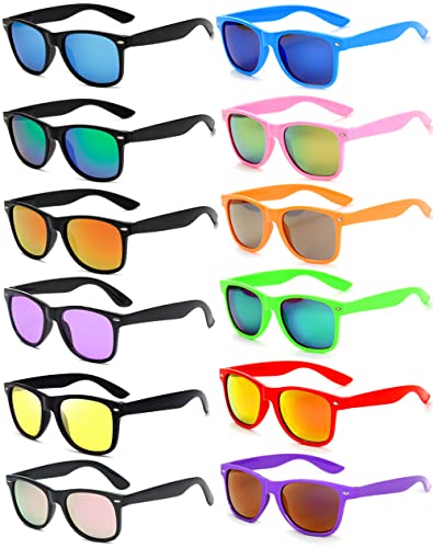 Eyegla 12 Stücke Bunte Neon Party Sonnenbrillen Set Vintage Coole Lustige Party Brillen Für Damen Herren von Eyegla