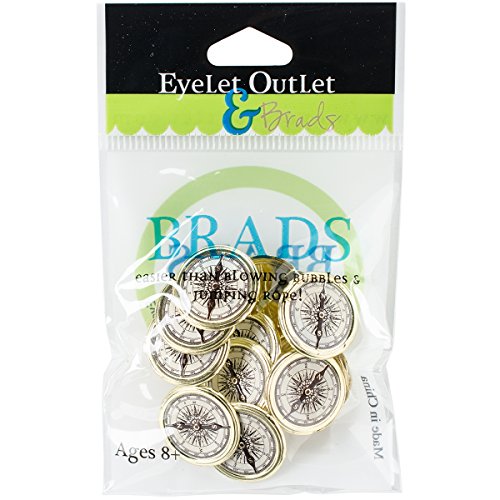 EYELET OUTLET 517308 Pkg-Compass Shape Brads Kompass, 12 Stück, By The Yard EYELET OUTLET 517308 Pkg-Compass Shape Brads Kompass, 12 Stück, By The Yard von Eyelet Outlet