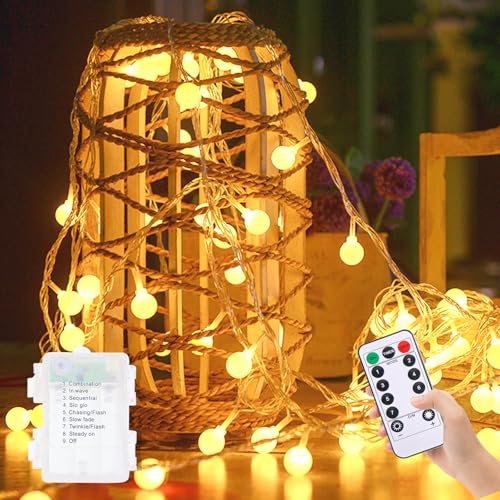 Eyesgood Lichterkette Außen Innen Batterie Betrieb 6M 40 LED Kugel Lichterkette für Weihnachtsbaum Weihnachten Aussen für Fenster Balkon Garten Hochzeit Kinderzimmer Eyesgood Lichterkette Außen Innen Batterie Betrieb 6M 40 LED Kugel Lichterkette für Weihnachtsbaum Weihnachten Aussen für Fenster Balkon Garten Hochzeit Kinderzimmer von Eyesgood