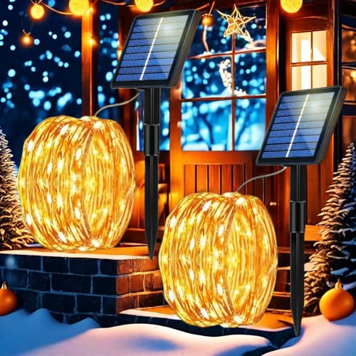Eyesgood Solar Lichterkette Aussen, Lichterkette Außen Solar Wetterfest, 2x10M 100 LED Solar Lichterkette Outdoor, Mini Lichterkette Weihnachtsbaum Weihnachten Eyesgood Solar Lichterkette Aussen, Lichterkette Außen Solar Wetterfest, 2x10M 100 LED Solar Lichterkette Outdoor, Mini Lichterkette Weihnachtsbaum Weihnachten von Eyesgood