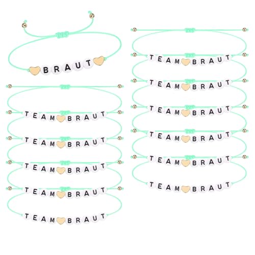 Eyezeeption 12 Stück Grün Jga Armbänder Frauen Team Braut Jga Accessoires Frauen, Junggesellenabschied Frauen Jga Deko Frauen Team Bridesmaids Jungessellinnenabschied Braut Team Bride Armbänder. Eyezeeption 12 Stück Grün Jga Armbänder Frauen Team Braut Jga Accessoires Frauen, Junggesellenabschied Frauen Jga Deko Frauen Team Bridesmaids Jungessellinnenabschied Braut Team Bride Armbänder. von Eyezeeption