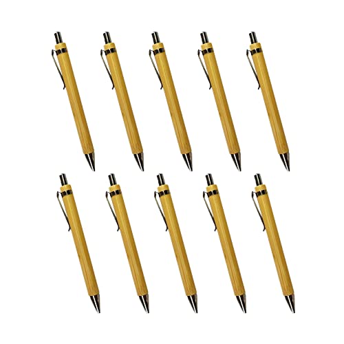 Eylkeup 10Pcs Bambus Kugelschreiber,Holzkugelschreiber Schreibgerät Bambus Holz-Kugelschreibern Set nachhaltig und umweltfreundlich Eylkeup 10Pcs Bambus Kugelschreiber,Holzkugelschreiber Schreibgerät Bambus Holz-Kugelschreibern Set nachhaltig und umweltfreundlich von Eylkeup