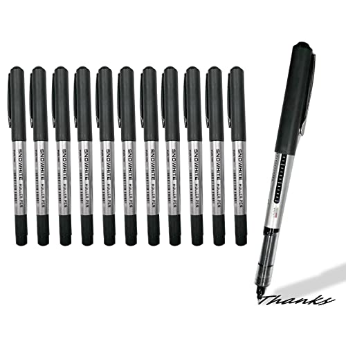 Eylkeup 12er Kugelschreiber Gelschreiber Schwarz Einziehbare Rollerball-Stifte Rutschfeste Griffzone Kuli Büro Praxis Schule Haushalt Großraumine 0.5mm von Eylkeup